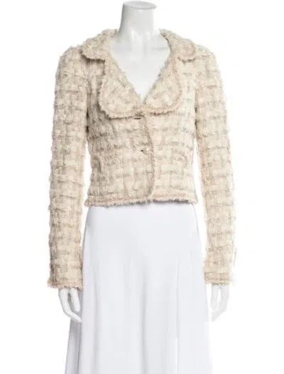Pre-owned Chanel 2005 Silk Jacket In Neutral