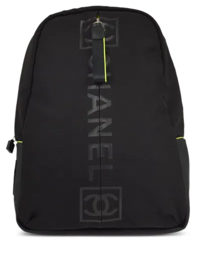 Pre-owned Chanel 2005 Sport Line Backpack In Black