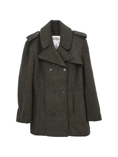 Pre-owned Chanel 2005 Sport Line Double-breasted Coat In Grey