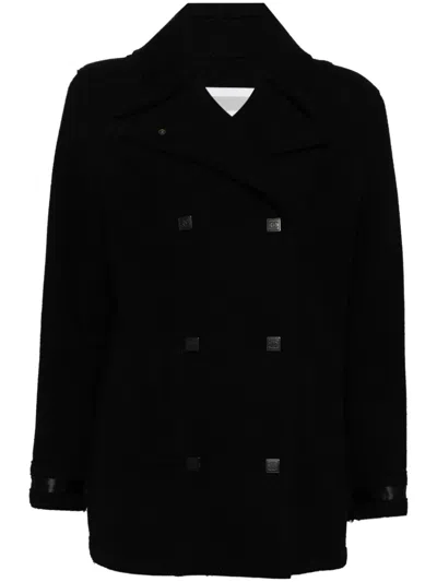 Pre-owned Chanel 2005 Sport Line Logo-buttons Coat In Black