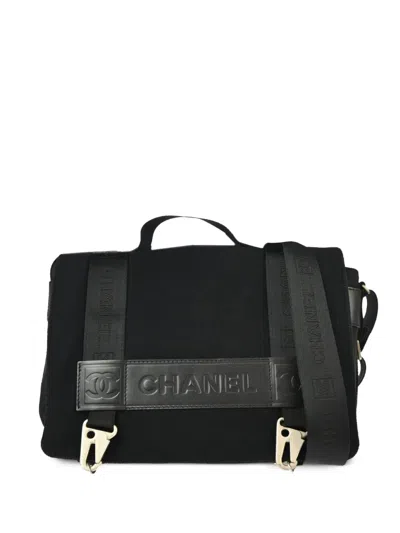 Pre-owned Chanel 2005 Sport Line Two-way Handbag In Black