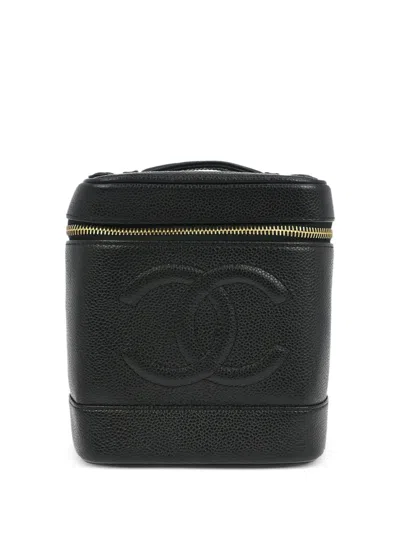 Pre-owned Chanel 2005 Timeless Vanity Case In Black