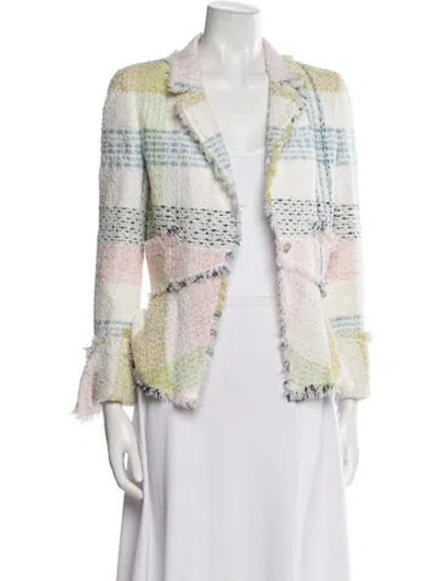 Pre-owned Chanel 2005 Tweed Blazer In Neutral