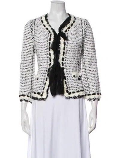 Pre-owned Chanel 2005 Tweed Pattern Evening Jacket In Multi