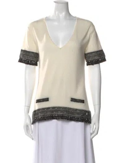 Pre-owned Chanel 2005 Tweed Sweater In Neutral
