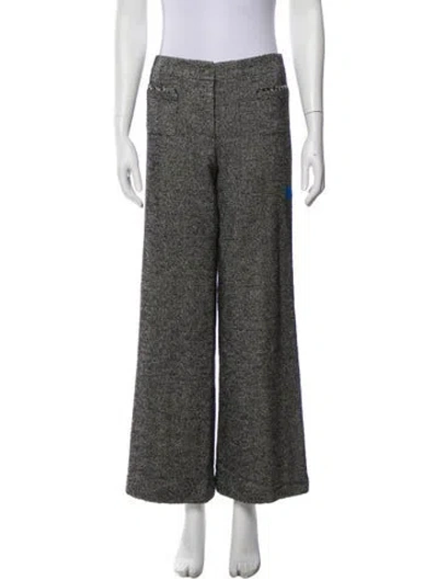 Pre-owned Chanel 2005 Wide Leg Pants In Black