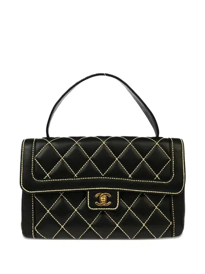 Pre-owned Chanel 2005 Wild Stitch Handbag In Black