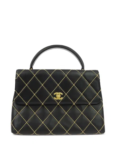 Pre-owned Chanel 2005 Wild Stitch Handbag In Black