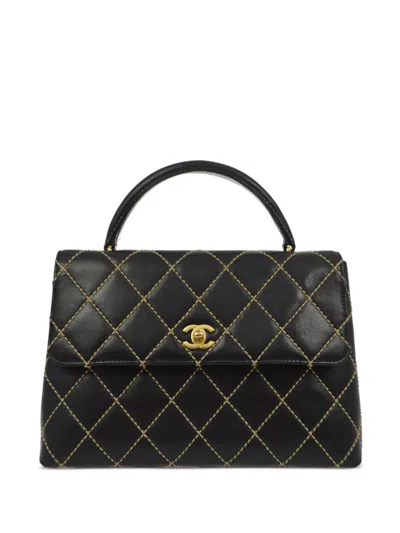 Pre-owned Chanel 2005 Wild Stitch Handbag In Black