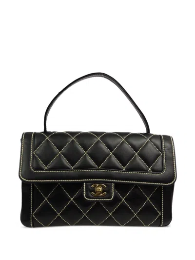 Pre-owned Chanel 2005 Wild Stitch Handbag In Black