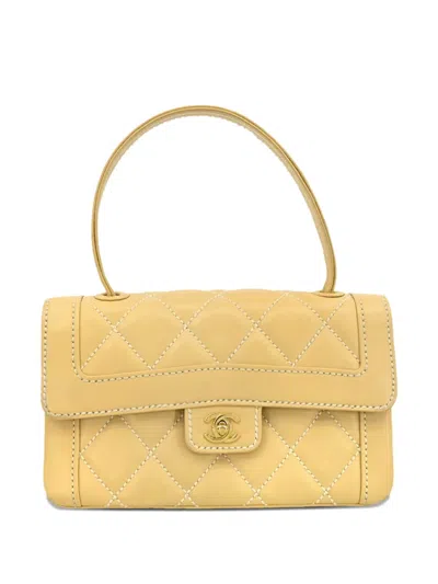 Pre-owned Chanel 2005 Wild Stitch Handbag In Neutral