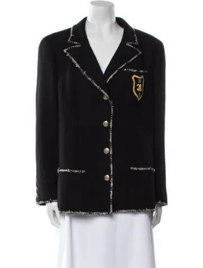 Pre-owned Chanel 2005 Wool Blazer In Black