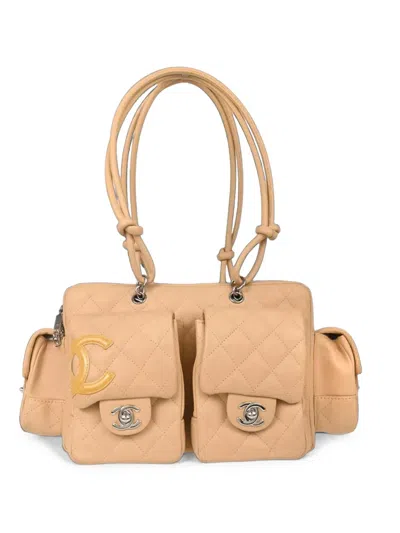 Chanel 2005-2006 Cambon Ligne Reporter Shoulder Bag In Pink