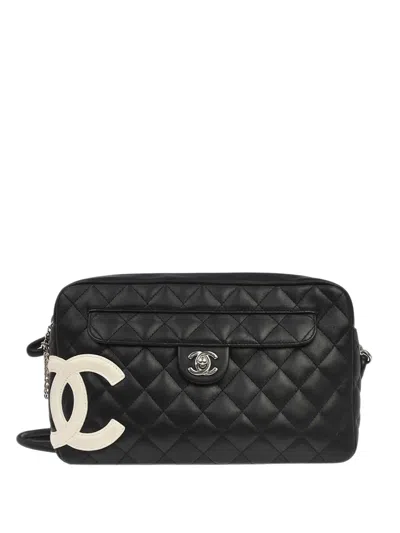 Chanel 2005-2006 Cambon Ligne Shoulder Bag In Black