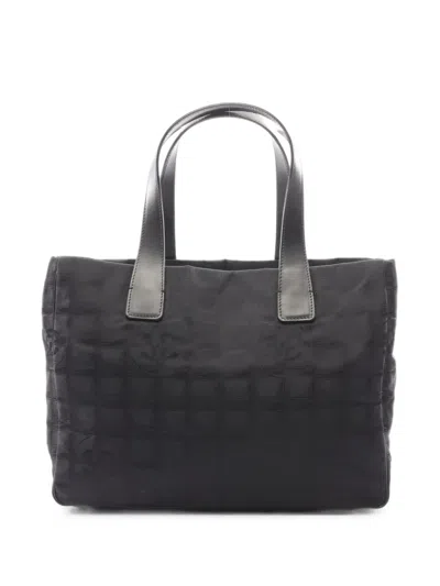 Pre-owned Chanel 2005-2006 Mm New Travel Line Tote Bag In 黑色