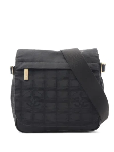 Pre-owned Chanel 2005~2006 New Travel Shoulder Bag In Black