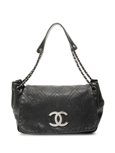 Pre-owned Chanel 2005-2006 Wild Stitch Shoulder Bag In Black
