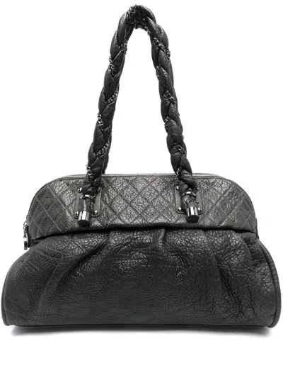 Pre-owned Chanel 2006-2008 Leather Shoulder Bag In Grey