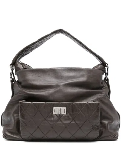 Pre-owned Chanel 2006-2008 Leather Tote Bag In Brown