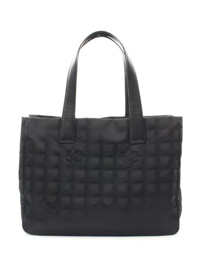 Pre-owned Chanel 2006-2008 New Travel Line Tote Bag In Black