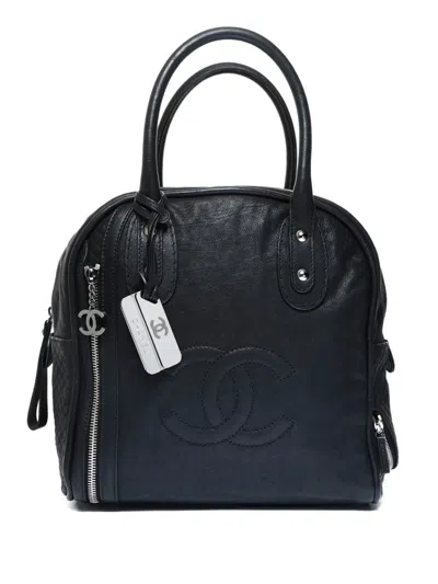 Pre-owned Chanel 2006-2008 Quilted Tote Bag In Blue