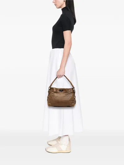 Pre-owned Chanel 2006-2008 Reissue 2.55 Calfskin Wild Stitch Shoulder Bag In Brown