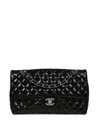 Pre-owned Chanel 2006-2008 Secret Label Single-flap Shoulder Bag In Black