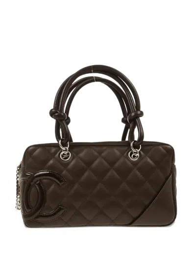 Pre-owned Chanel 2006 Cambon Ligne Handbag In Brown