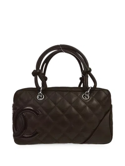 Pre-owned Chanel 2006 Cambon Ligne Tote Bag In Brown