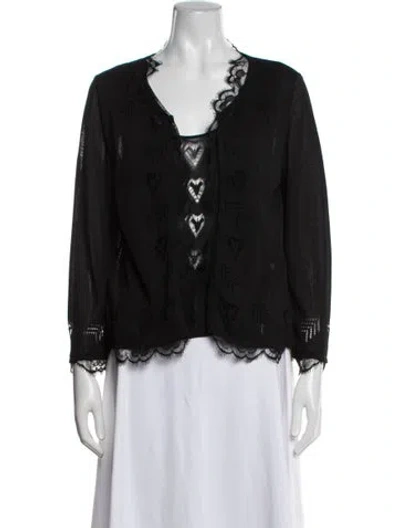 Pre-owned Chanel 2006 Cardigan & Top Set Set In Black