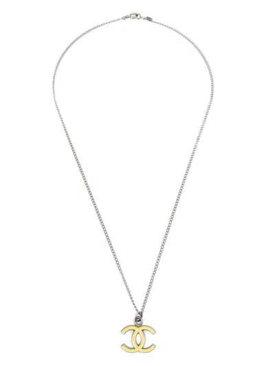 Pre-owned Chanel 2006 Cc Necklace In Silver