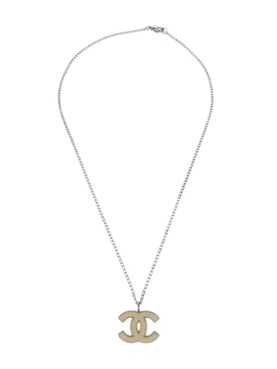 Pre-owned Chanel 2006 Cc-pendant Necklace In 银色