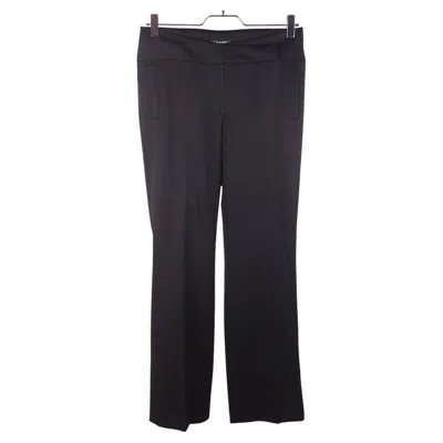 Pre-owned Chanel 2006  06a Wool Trousers In Black