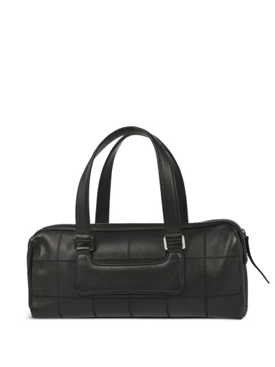 Pre-owned Chanel 2006 Choco Bar Handbag In Black