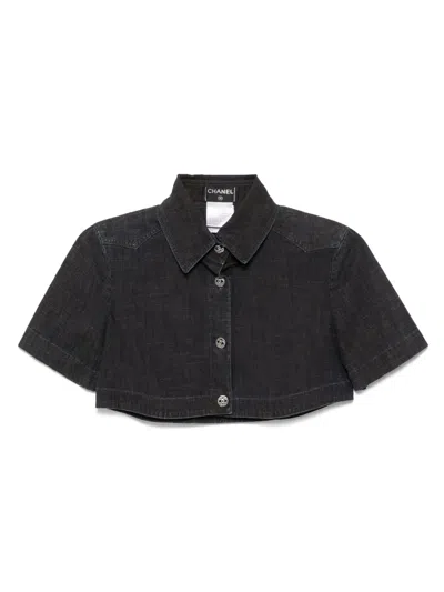 Pre-owned Chanel 2006 Cropped Denim Shirt
