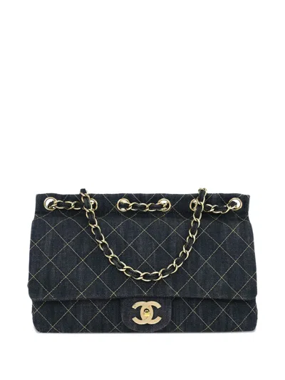 Pre-owned Chanel 2006 Denim Flap Shoulder Bag In Blue