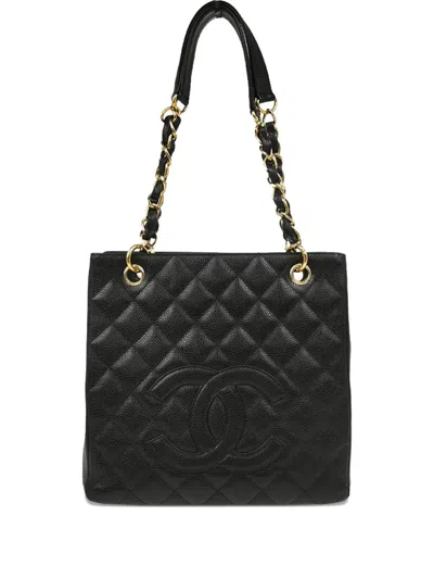 Pre-owned Chanel 2006 Diamond-quilted Tote Bag In Black