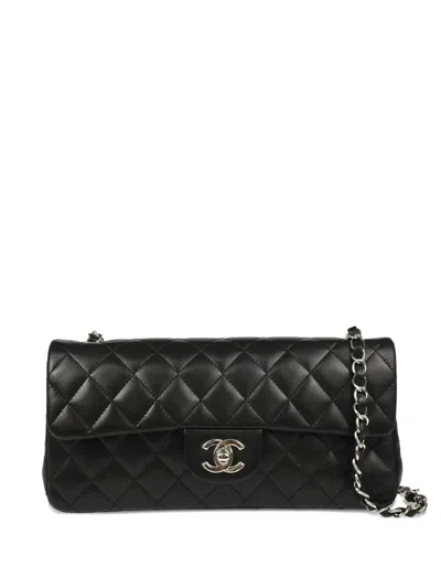 Pre-owned Chanel 2006 East West Shoulder Bag In Black
