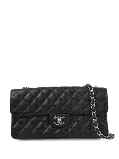 Pre-owned Chanel 2006 East West Shoulder Bag In Black