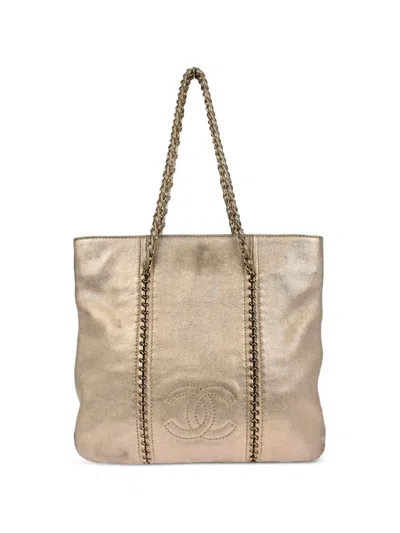 Pre-owned Chanel 2006 Luxury Line Tote Bag In Gold