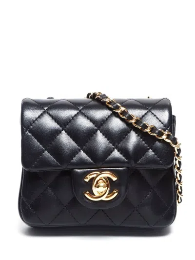Pre-owned Chanel 2006 Mini Classic Shoulder Bag In Black