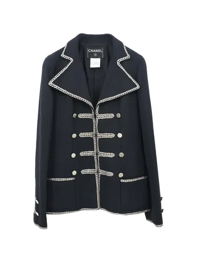 Pre-owned Chanel 2006 Napoleon Single-breasted Jacket In Black
