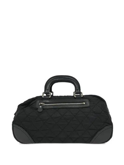 Pre-owned Chanel 2006 Quilted Handle Handbag In Black