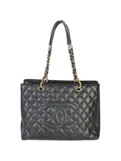 Pre-owned Chanel 2006 Quilted Tote Bag In Black
