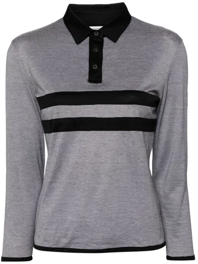 Pre-owned Chanel 2006 Sport Line Long Sleeve Polo Shirt In Black