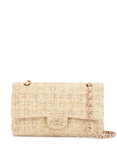 Pre-owned Chanel 2006 Tweed Double Flap Shoulder Bag In Multicolour