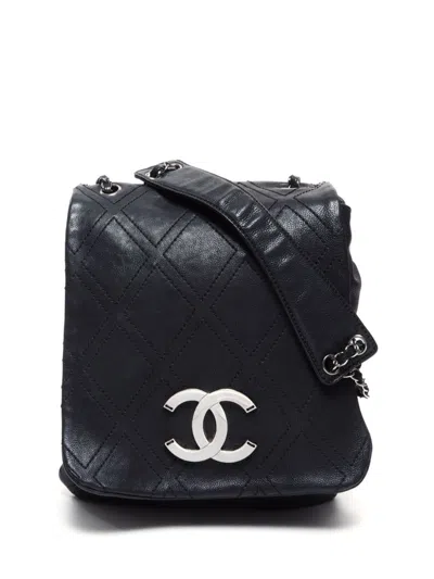 Pre-owned Chanel 2006 Wild Stitch Shoulder Bag In Black