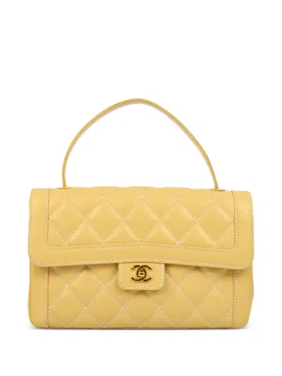 Pre-owned Chanel 2006 Wild Stitch Tote Bag In Yellow