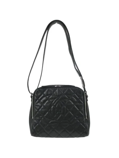 Pre-owned Chanel 2006-2008 Caviar Skin Shoulder Bag In Black