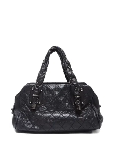 Pre-owned Chanel 2007-2008 Lady Braid Shoulder Bag In Black